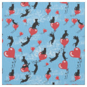 Tissu Voler des ballons rouges (fermé)