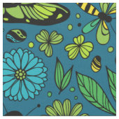 Tissu Voler, pilonner la libellule en bleu (Fermer)