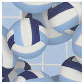 Tissu Volleyballs pattern w net bkgrd navy lt blue (Fermer)