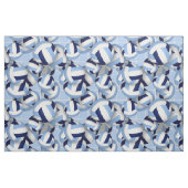 Tissu Volleyballs pattern w net bkgrd navy lt blue (Fat Quarter)