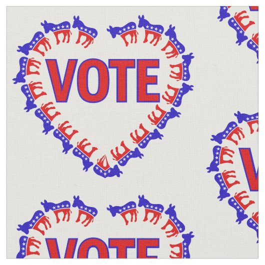 Tissu voter démocrate donkey (Fermer)