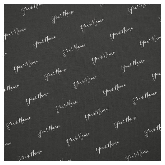 Tissu Votre nom Typographie Blanche (Échantillon)