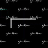 Tissu Votre nom Typographie Blanche (Carreau)