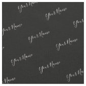 Tissu Votre nom Typographie Blanche (Fermer)