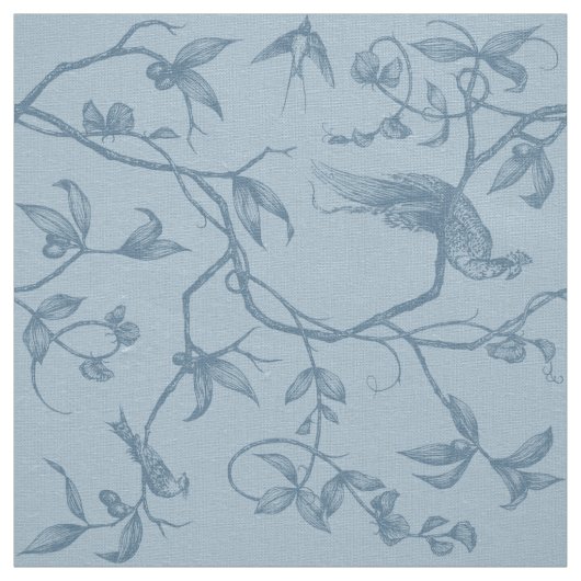 Tissu Voyage au Château Peacock Blue Fabric (Échantillon)