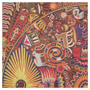 Tissu Voyage tribal maya mexicain de Boho d'art d'Oaxaca