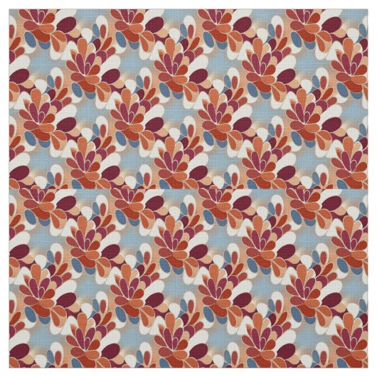 Tissu Warm Retro Petal Bloom Pattern (Échantillon)