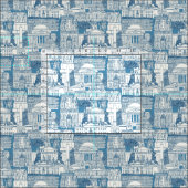 Tissu Washington DC toile bleue (Carreau)