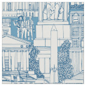 Tissu Washington DC toile bleue (Fermer)