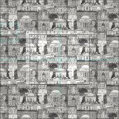 Tissu Washington DC toile gris (Carreau)