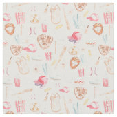 Tissu Watercolor Baseball (Fermer)