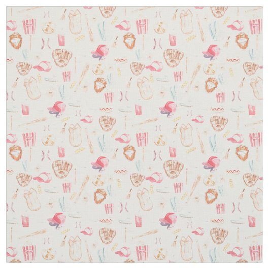 Tissu Watercolor Baseball (Échantillon)