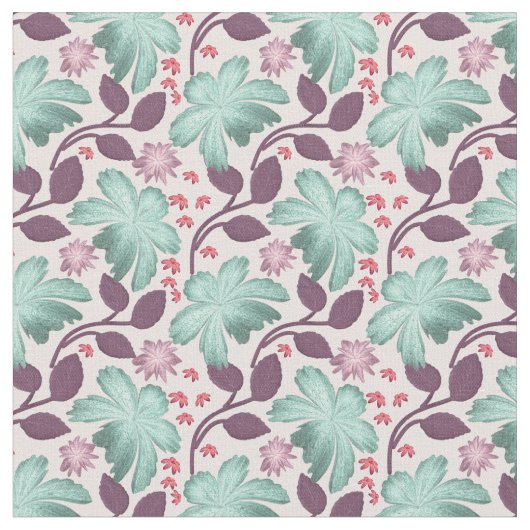 Tissu Watercolor Botanical Seamless Pattern Pastel Leave (Fermer)