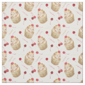 Tissu Watercolor cupcakes (Échantillon)