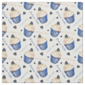 Tissu Watercolor cupcakes (Échantillon)