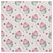 Tissu Watercolor cupcakes (Échantillon)