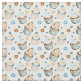 Tissu Watercolor cupcakes (Échantillon)