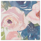 Tissu Watercolor Navy et Blush Floral (Fermer)