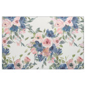 Tissu Watercolor Navy et Blush Floral (Fat Quarter)
