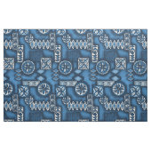 Tissu Wave Warrior Hawaiian Tapa (Fat Quarter)
