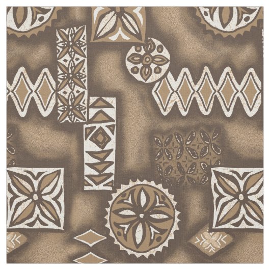 Tissu Wave Warrior Hawaiian Tapa (Échantillon)