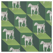 Tissu Weimaraner sur les cubes verts (Échantillon)