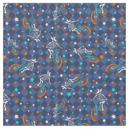 Tissu Werewolf Skeletons and BMX Bikes Patterned (Fermer)