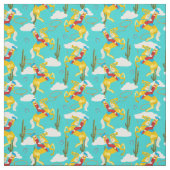 Tissu Western Cowgirl Retro Patterned (Échantillon)
