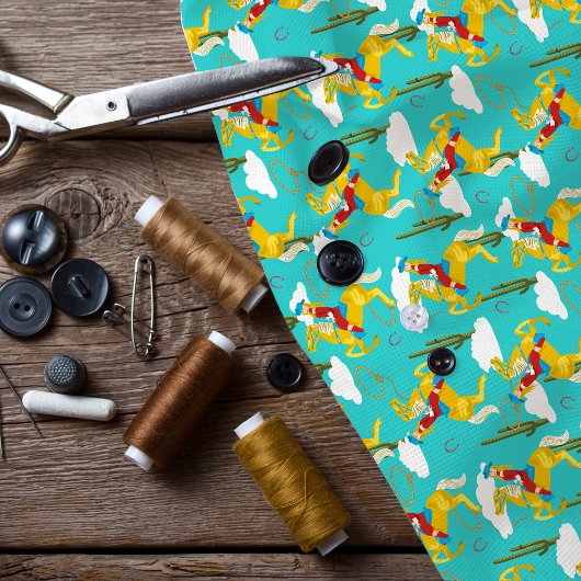 Tissu Western Cowgirl Retro Patterned