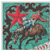 Tissu Western Rodeo Cowboy Bronc Riding Faux Leather (Fermer)