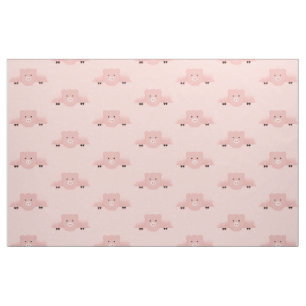 Tissu Whimsal & Fancy Pink Pig mignonne animal de ferme