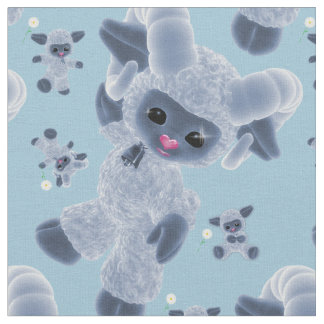 Tissu Whimsical Baby Plush Toy Sheep Pays Bleu