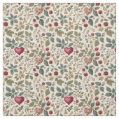 Tissu "Whimsical Heart and Berry Pattern" (Échantillon)