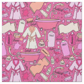 Tissu Whimsical rose beauté et Motif de soin (Fermer)