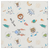 Tissu Whimsical Space Animals Astronaut Fabric (Fermer)