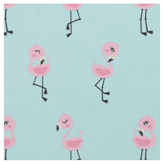 Tissu Whimsical tropical flamingos (Fermer)