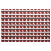 Tissu Whimsical Winter Night Snowman sur Arrière - plan (Yard)