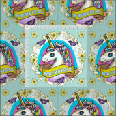 Tissu Whimsy Unicorn Fabric (Carreau)