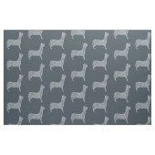 Tissu White Paw Print Dog Silhouette Pattern Fabric (Fat Quarter)