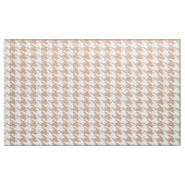 Tissu White & Tan Houndstooth Motif sans couture (Yard)