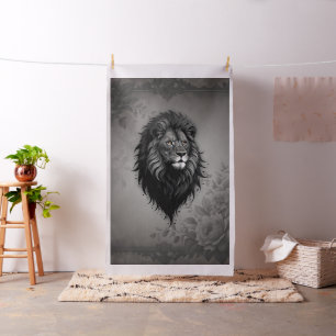 Tissu Wild Grace : portrait saisissant d'un lion