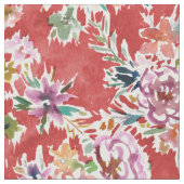 Tissu WILD LOVE Bold Red Floral (Fermer)