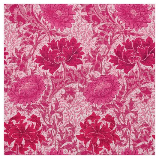 Tissu William Morris Chrysanthemums, Fuchsia Pink (Échantillon)