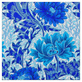 Tissu William Morris Chrysanthemums Nuances de Denim Blu (Fermer)