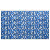 Tissu William Morris Floral, Sapphire Blue and Grey (Yard)