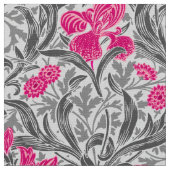 Tissu William Morris Irises, rose et gris argenté (Fermer)