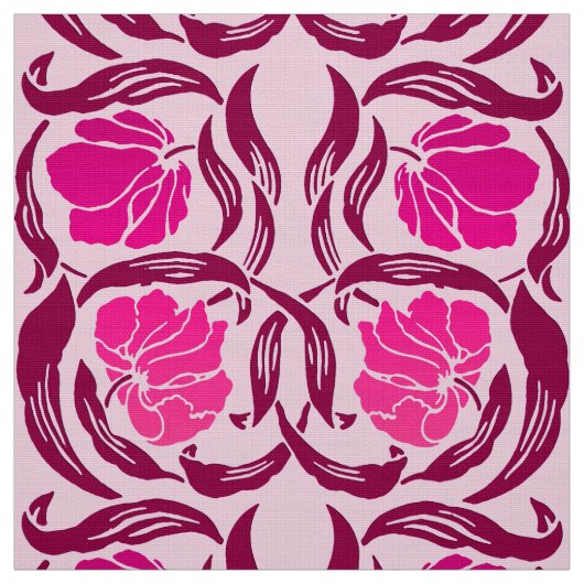 Tissu William Morris Pimpernel, Fuchsia & Pink clair (Échantillon)