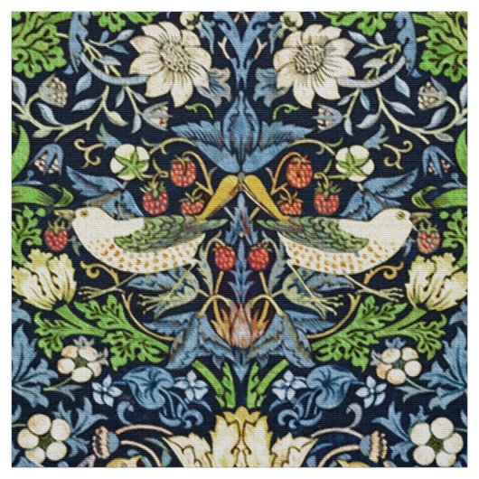 Tissu William Morris Strawberry Thief Motif (Échantillon)