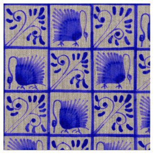Tissu William Morris Swans vintage bleu motif médiéval