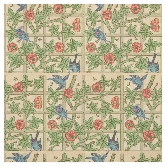 Tissu William Morris Trellis Design classique de papier  (Échantillon)